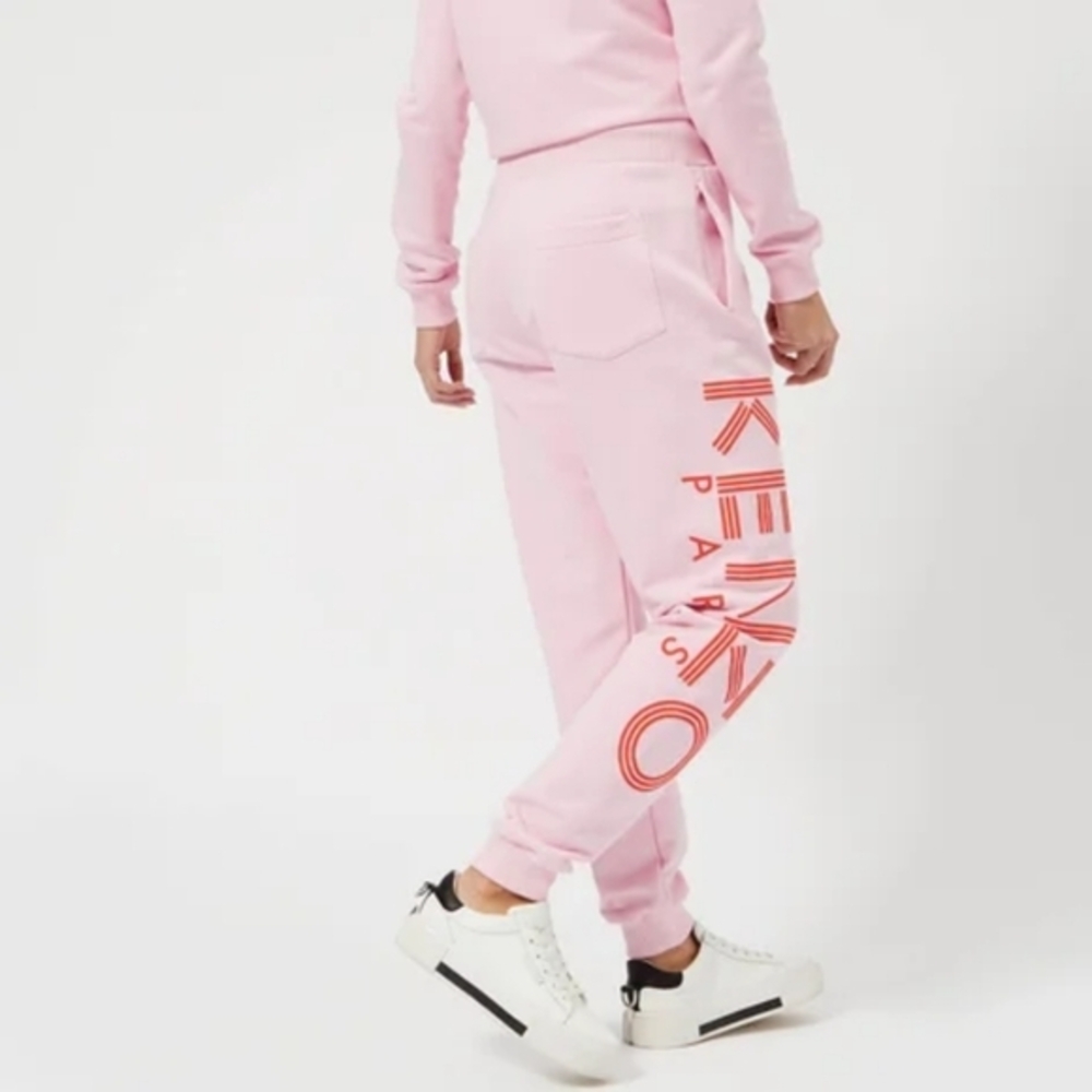 Kenzo Pink Track Pants with Red Logo